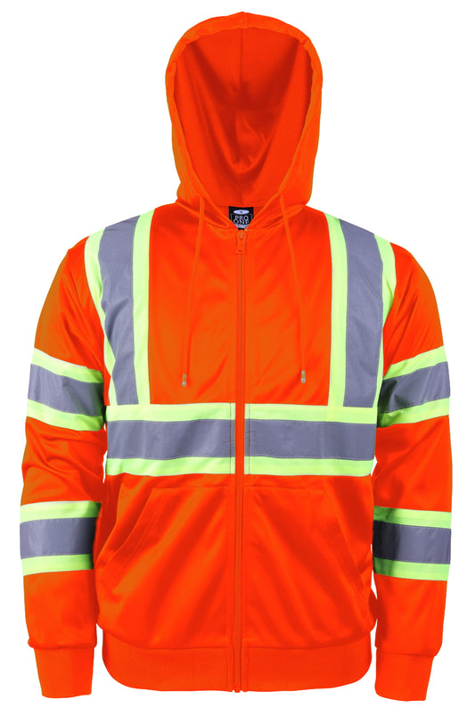 Safety Wear High Viz Zipper Hoodie HK99777 Petra Roc Pro One
