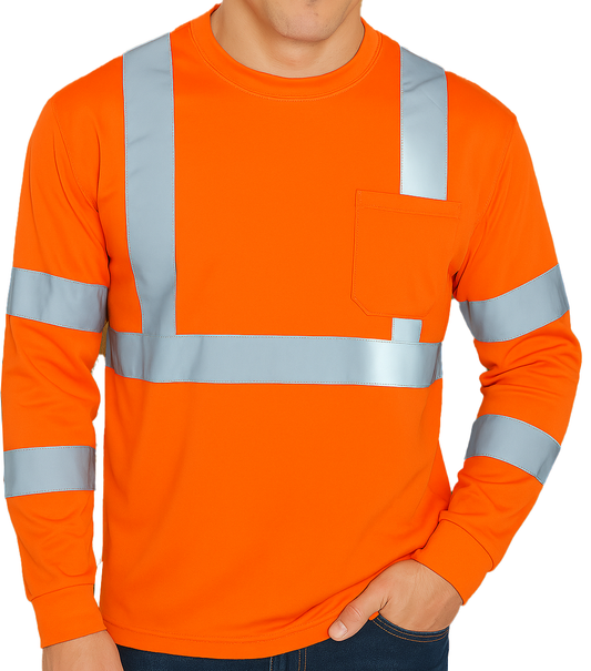 Safety Long Sleeve Crew Neck High Viz T Shirts ST900 ST901 RENEGADE TUGLOW