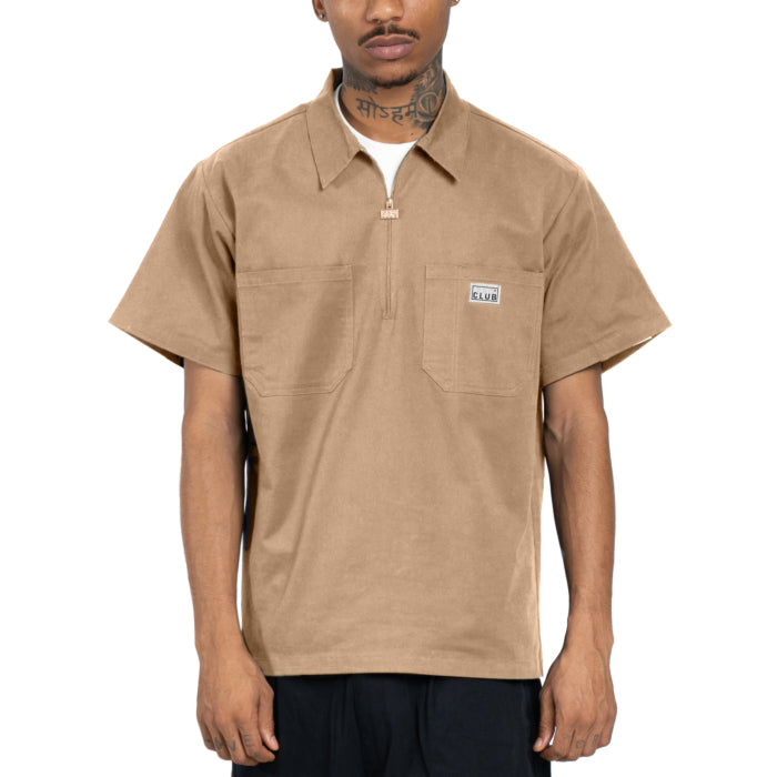 Proclub Lux Half Zip Stretch Work Shirt