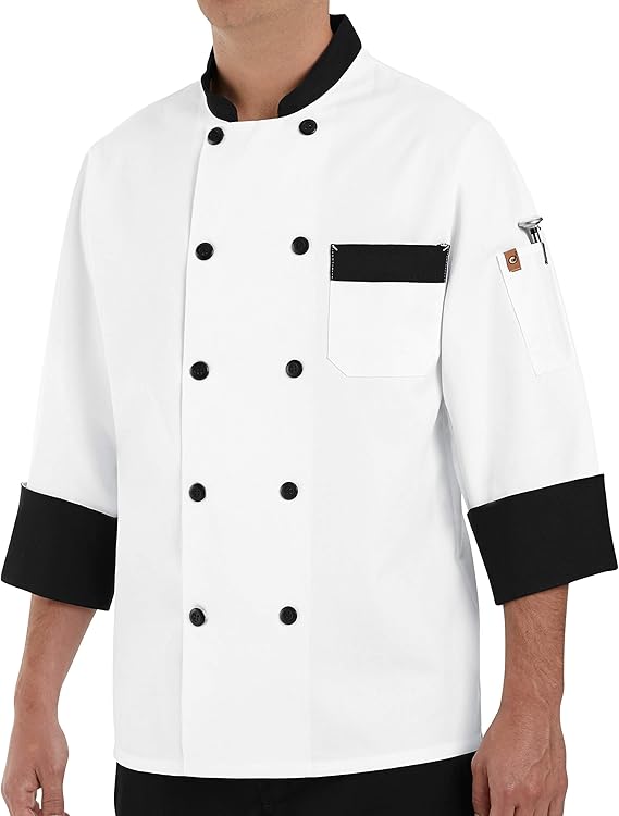 Red Kap Chef Designs Men's Garnish Chef Coat KT74BT