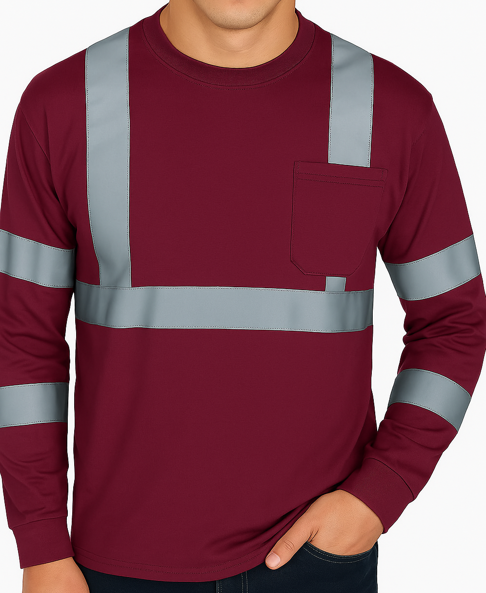 Safety Long Sleeve Crew Neck High Viz T Shirts ST900 ST901 RENEGADE TUGLOW