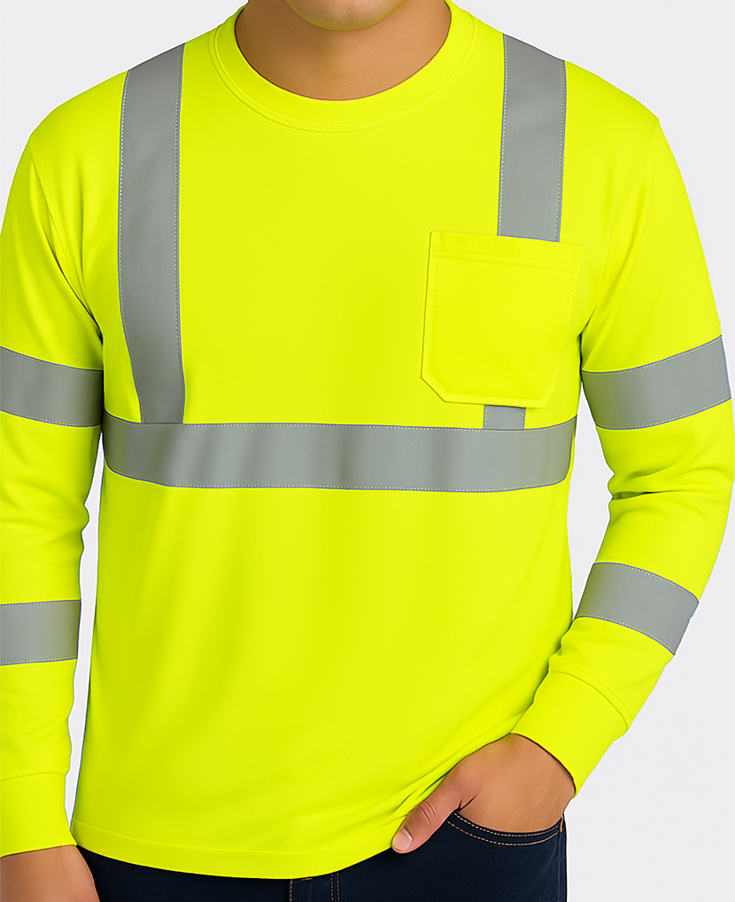 Safety Long Sleeve Crew Neck High Viz T Shirts ST900 ST901 RENEGADE TUGLOW