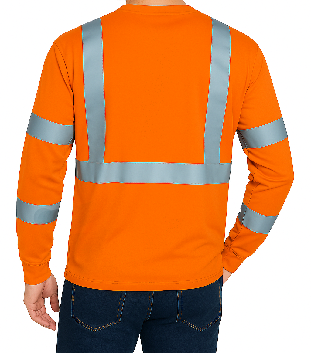 Safety Long Sleeve Crew Neck High Viz T Shirts ST900 ST901 RENEGADE TUGLOW
